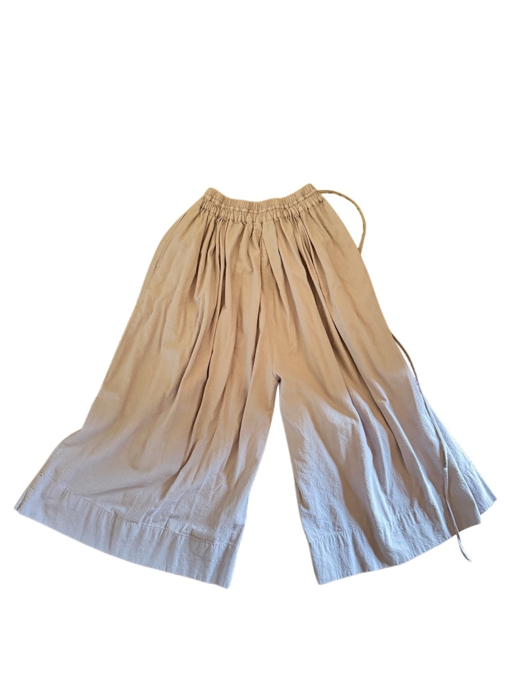 Vintage cotton boho SUPER Wide Leg  Ankle Pants in grey Sz XL